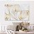Quadro Decorativo Canvas Flores Copos de Leite em Linhas Douradas Delicadas Horizontal - Imagem 5