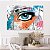 Quadro Decorativo Canvas Olhos Azuis em Estilo Arte Street Art Horizontal - Imagem 5