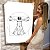 Quadro Decorativo Canvas Desenho de Homem Vitruviano Leonardo da Vinci Sombreado Vertical - Imagem 7