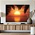 Quadro Decorativo Canvas Paisagem de Pôr do Sol Refletido no Lago Horizontal - Imagem 3
