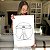Quadro Decorativo Canvas Desenho de Homem Vitruviano Leonardo da Vinci Vertical - Imagem 6
