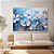 Quadro Decorativo Canvas Composição Floral Flores Azuis com Detalhes Dourados I Horizontal - Imagem 3