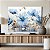 Quadro Decorativo Canvas Composição Floral Flores Azuis com Detalhes Dourados II Horizontal - Imagem 5