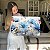 Quadro Decorativo Canvas Composição Floral Flores Azuis com Detalhes Dourados II Horizontal - Imagem 7