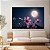 Quadro Decorativo Canvas Campo de Flores em Lua Cheia Horizontal - Imagem 3