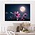 Quadro Decorativo Canvas Campo de Flores em Lua Cheia Horizontal - Imagem 5