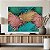 Quadro Decorativo Canvas Composição de Folhagens Coloridas em Tons Pasteis Horizontal - Imagem 4