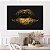 Quadro Decorativo Canvas Composição Abstrata de Boca Dourada ao Fundo Escuro Horizontal - Imagem 4