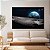 Quadro Decorativo Canvas Paisagem Superfície da Lua Com vista Para a Terra Horizontal - Imagem 3