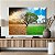 Quadro Decorativo Canvas Paisagem Metade Árvore Seca e Metade Florida Horizontal - Imagem 2