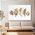 Quadro Decorativo Canvas Folhas Douradas Golden Horizontal - Imagem 2