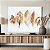 Quadro Decorativo Canvas Folhas Douradas Golden Horizontal - Imagem 4