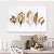 Quadro Decorativo Canvas Folhas Douradas Golden Horizontal - Imagem 5