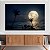 Quadro Decorativo Canvas Paisagem Praia Noturna Ondas do Mar Horizontal - Imagem 2