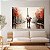 Quadro Decorativo Canvas Paisagem Pintura Casal em Frente a Torre Eiffel Horizontal - Imagem 4