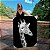 Quadro Decorativo Canvas Girafa Preto e Branco Vertical - Imagem 1