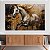 Quadro Decorativo Canvas Cavalo Abstrato Espatulado Horizontal - Imagem 3