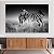 Quadro Decorativo Canvas Animais Zebras Preto e Branco Horizontal - Imagem 3