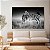 Quadro Decorativo Canvas Animais Zebras Preto e Branco Horizontal - Imagem 2