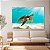 Quadro Decorativo Canvas Animais Tartaruga Nadando no Mar Horizontal - Imagem 5