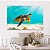 Quadro Decorativo Canvas Animais Tartaruga Nadando no Mar Horizontal - Imagem 3