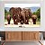 Quadro Decorativo Canvas Animais Família de Elefantes Caminhando Horizontal - Imagem 2