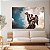 Quadro Decorativo Canvas Religioso Estátua de Anjo Segurando uma Cruz Horizontal - Imagem 2