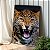 Quadro Decorativo Canvas Animal Face de Onça com Dentes a Mostra Vertical - Imagem 5