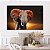 Quadro Decorativo Canvas Animais Elefante Imponente Ao Pôr do Sol Horizontal - Imagem 5