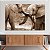 Quadro Decorativo Canvas Animais Elefantes Encostando as Trombas Horizontal - Imagem 3