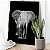 Quadro Decorativo Canvas Animais Elefante Caminhando em Fundo Preto Vertical - Imagem 5