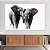 Quadro Decorativo Canvas Animais Casal de Elefantes Caminhando Vertical - Imagem 2