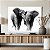 Quadro Decorativo Canvas Animais Casal de Elefantes Caminhando Vertical - Imagem 3
