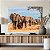 Quadro Decorativo Canvas Animais Manada de Elefantes Enfileirados Horizontal - Imagem 4
