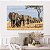 Quadro Decorativo Canvas Animais Manada de Elefantes Enfileirados Horizontal - Imagem 5