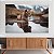 Quadro Decorativo Canvas Animais Filhote de Leão com Reflexo na água Horizontal - Imagem 2