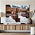 Quadro Decorativo Canvas Animais Filhote de Leão com Reflexo na água Horizontal - Imagem 4