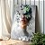 Quadro Decorativo Canvas Beleza Feminina Pintura de Face Feminina Com Flores Vertical - Imagem 4