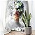Quadro Decorativo Canvas Beleza Feminina Pintura de Face Feminina Com Flores Vertical - Imagem 5