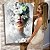 Quadro Decorativo Canvas Beleza Feminina Pintura de Face Feminina Com Flores Vertical - Imagem 7