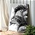 Quadro Decorativo Canvas Paisagem Folhas de Palmeira Preto e Branco Vertical - Imagem 2