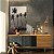 Quadro Decorativo Canvas Paisagem Tropical Palmeiras Preto e Branco Vertical - Imagem 2