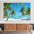 Quadro Decorativo Canvas Paisagem Praia com Coqueiros Horizontal - Imagem 2