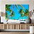 Quadro Decorativo Canvas Paisagem Praia com Coqueiros Horizontal - Imagem 4