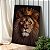 Quadro Decorativo Leão Coroa Rei da Floresta Colorido Vertical - Imagem 3