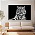 Quadro Decorativo Canvas Tigre Felino Preto e Branco Horizontal - Imagem 3