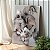 Quadro Decorativo Canvas Família Leão 1 Filhote Abstrato Vertical - Imagem 2