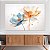 Quadro Decorativo Canvas Flores Abstratas Aquareladas Horizontal - Imagem 2