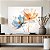 Quadro Decorativo Canvas Flores Abstratas Aquareladas Horizontal - Imagem 4
