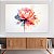 Quadro Decorativo Canvas Flor Abstrata Aquarelada Horizontal - Imagem 2